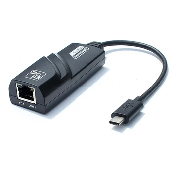 10/100/1000Mbps C Tipo su RJ45 Tinklo plokštė Grįžtamasis USB 3.1 Sąsaja su RJ45 Gigabit Ethernet LAN Tinklo Adapteris RTL8153