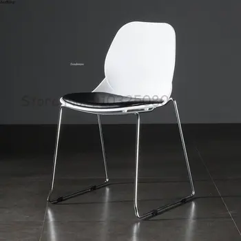Šiaurės Plastiko Valgomojo Kėdės, Virtuvės Baldai, Modernios Minimalistinės Kaustytomis Geležies Laisvalaikio Kėdė Stiliaus Projektavimo Biuras Lauko Kėdė