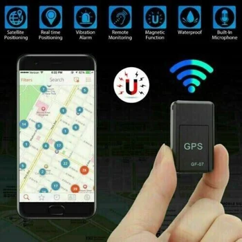 GF-07 Mini Automobilių GPS Tracker Real Time Stebėjimo Anti-Theft Anti-lost Locator Stipraus Magnetinio Kalno SIM Pranešimų Positioner Automobilių