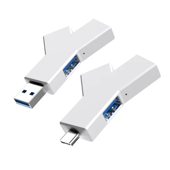 Didelės Spartos USB Šakotuvai su 3Ports USB/Tipas-c, Šakotuvai Puikiai tinka Namuose ir Biure USB 5V/600ma Maitinimo šaltinis