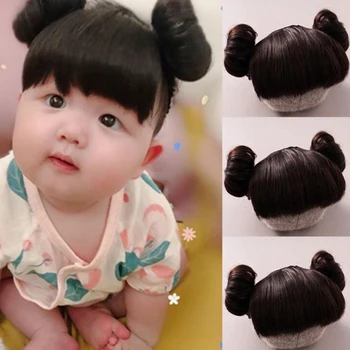 Kūdikių Perukas Nerijos Hairband perukas vaikams kūdikių lankelis kūdikio plaukų Vaikams Netikrą Kirpčiukai Galvos Sagtis COS Plaukų Aksesuarai Kūdikių