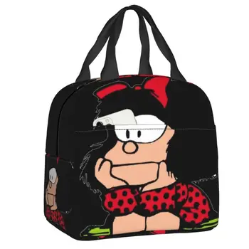 Mafalda Galvoju, Pietūs Maišą Quino Komiksų Šilumos Aušintuvas Izoliuoti Priešpiečių Dėžutė Skirta Moterims, Vaikams, Darbas, Mokyklos Iškylą Maisto Totalizator Krepšiai