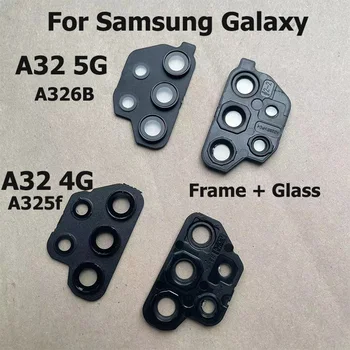 Naujas Originalus Samsung Galaxy A32 4G A325f Galinio vaizdo Kamera, Stiklo Objektyvas Galinio vaizdo Kameros Stiklo Rėmelis Laikiklio Dangtelio A32 5G A326B