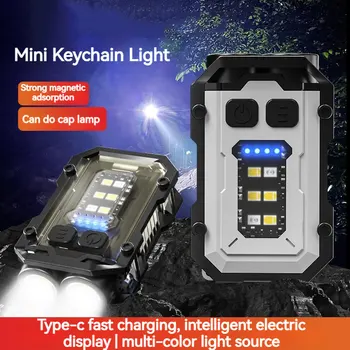 Nešiojamų Mini Pultelio Šviesos diodų (LED) Didelis Šviesus Žibintuvėlis Dual Šviesos Šaltinis Lauko Kempingas Žvejybos Multi-funkcija Įrankis Žibinto Lemputė