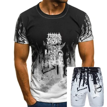 Naujas Cool Liguistas Angelas Marškinėlius Raudonas Logotipas Black Metalo Vyrų, Juoda T-Shirt Dydis S-3XL