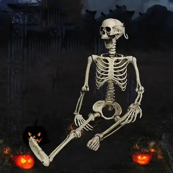 90cm Helovinas Skeletas Plastiko Žmogaus Kaukolės Skeletas Haunted House Rekvizitai Ornamentu Sausas Korpusas Skeletas Vaikas Slaptą Kambarį, Dovanos