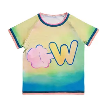 Nauja Vasaros Mados Vaikų Crazy Wade Vandens T-shirt Berniukų Marškinėliai Mergaitėms, Drabužiai, Spausdinimo Animacinių filmų T Marškiniai, Vaikiški Drabužiai