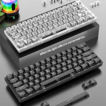 K30Pro skaidrus, mechaninė klaviatūra trečiųjų juoktis tyrimo hot plug individualų RGB apšvietimas žaidimų klaviatūros