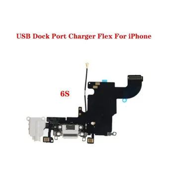10VNT USB Doko Uosto Įkroviklio Jungtis Ausinių Audio jungtis Flex Cable For iPhone 6 6S Plius