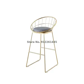 Paprastas, modernus baras, kėdės Šiaurės išmatose aukso aukštos koja valgomojo kėdė mados kūrybos namuose baro taburetės ketaus kėdė
