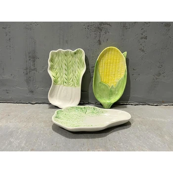 Kūrybinės Keramikos Plokštės Amerikietiško Stiliaus Daržovių Formos Porceliano Indai, Vaisių Salotos, Desertas Popietės Arbata Plokštės