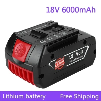 18V Baterija 6000mAh Elektrinis Grąžtas 18V 6000mAh Li-ion Baterija BAT609 BAT609G BAT618 BAT618G BAT614