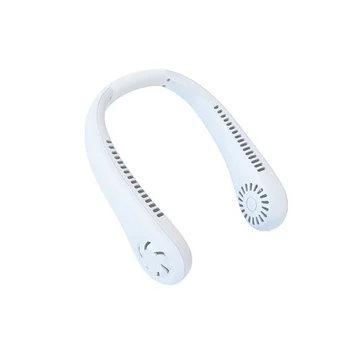 Silikono Ventiliatorius Nešiojamų Leafless Tingus Kabinti ant Kaklo Kabo ant Kaklo USB Įkrovimo Mažas Elektrinis Ventiliatorius