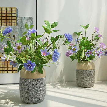 Dirbtinio Šilko Gėlių Puokštė Modeliavimas Mažai Wildflower Augalų, Už Namo Kambarį Dekoruoti Vestuvių Netikrą Gėlės