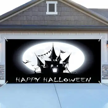 Helovinas Garažo Durų Apdailos Spooky Halloween Party Foną, Sukurti su Lengvai pakabinti Garažas Fone Audinio Eilės