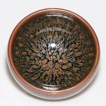 derliaus tenmoku ceremic arbatos puodelio chrizantemų modelis puer patys puodeliai porcelianiniai kinijos kung fu taurės drinkware /JIANZHAN