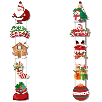 2023 Linksmų Kalėdų Dekoratyvinis Durų Kabo Reklama Santa Claus Sniego Briedžių Dvieilis Kalėdos Dekoro Namuose Kalėdos Papuošalai