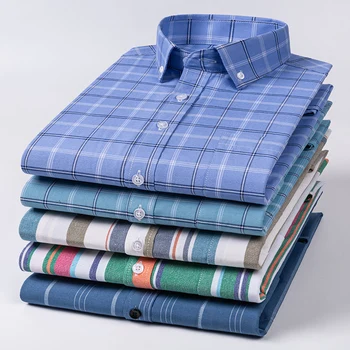 60%medvilnės, ilgomis rankovėmis marškinėliai vyrams slim fit oficialų paprastas dryžuotas marškinėliai pledas slingle kišenėje viršūnes nemokamas pristatymas daiktų, drabužių