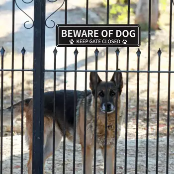 Saugokitės Šunų Pasirašyti Metalo Saugokitės Šunų Pasirašyti Patvarus Aliuminio Saugokitės Šunų Ženklas, Namo Lauko Letena Spausdinimo Dizainą Išlaikyti Vartus