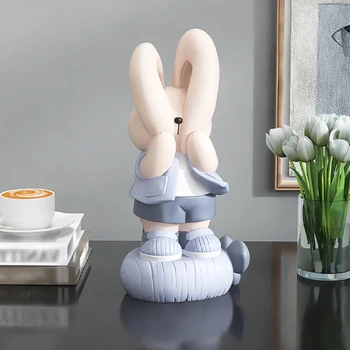 Kūrybos Lucky Rabbit Dekoravimas Ornamentais Statula Parduotuvės Atidarymo Dovana Amatų Kambarį, TV Spintelė Biuro Stalas Knickknacks