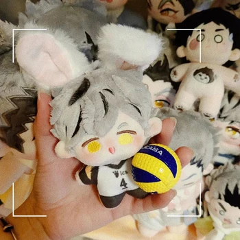 Anime Kotaro Bokuto Haikyuu!! Kawaii Mini Pliušinis Žvaigždė Kūno Medvilnės 10cm Lėlės Maišelį Pakabukas Animacinių filmų Keychain Juokingi Gimtadienio Dovana