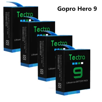 4x1780mAh Tectra Batteria už GoPro 9 Li-ion Baterija Herojus 10 Herojus 11 AHDBT-90 Go Pro Hero 12 Fotoaparato Priedai