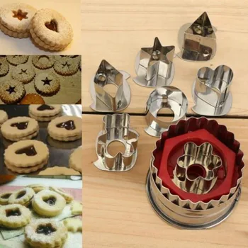 7Pcs Cookie Cutter Įrankiai 3D Scenarijus Nerūdijančio Plieno Cookie Cutter Nustatyti Meduoliai su imbiero priedais Torto Kepimo Formos Minkštas Cutter