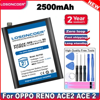 LOSONCOER 2500mAh BLP783 Baterija KOLEGA RENO ACE2 ACE 2 BLP783 Mobiliojo Telefono Baterija