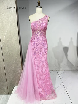 Citrinų Joyce Rožinės Spalvos Elegantiškas Vieno Peties Vakarinę Suknelę China Reguliariai Juosmens Šalis Gimtadienio Suknelė 2023 Naujas Mados