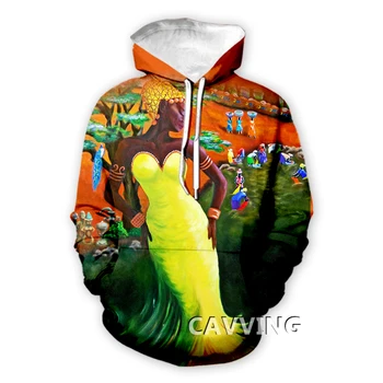 Deivės Afrika : Oshun 3D Atspausdintas Drabužių Streetwear Vyrų Hoodies Palaidinukė Mados Gobtuvu ilgomis Rankovėmis Megztinis Viršūnės