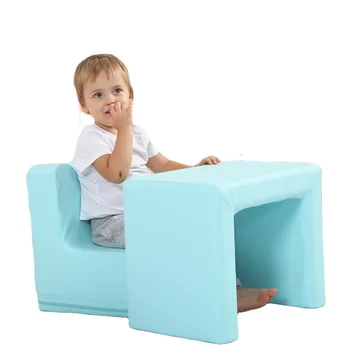 2022 Karšto pardavimo Eco-friendly PU oda, daugiafunkcinis Vaikas mažų rausvos sofos set / sofa-lova, kėdė ir stalas