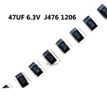 20pcs Juoda NEC chip tantalo kondensatorių 47UF 6.3 V A Tipo J476 1206