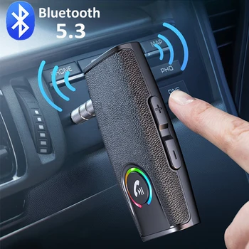 Bluetooth 5.3 Imtuvas, Adapteris Belaidis Garso Adapteris Handfree 3.5 mm Stereo Su Mic Parama TF Kortelę Žaisti Automobilių TV PC laisvų Rankų įranga