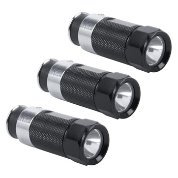 3Pcs Mini LED Žibintuvėlis Automobilio Cigarečių Degiklio LED Įkraunamas Žibintuvėlis
