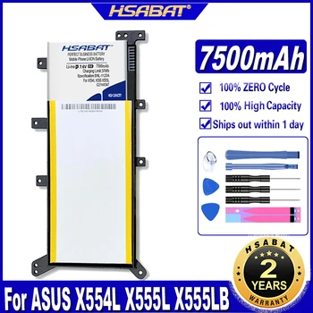 HSABAT C21N1347 7500mAh Baterija ASUS X554L X555L X555LB X555LN X555 X555LD X555LP F555A F555U W519L F555UA VM Baterijos