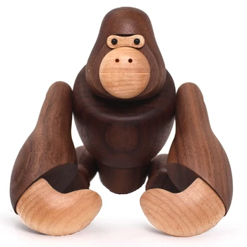 Skatinimas! Medinių Amatų Gorila Kūrybos Namų Dekoravimo Papuošalai Gali Pakabinti King Kong Dovanos Medinės Dekoracijos
