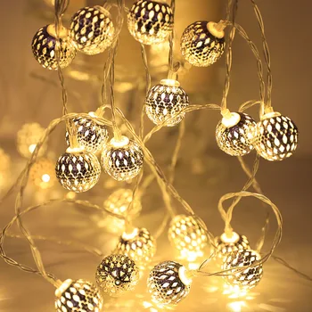 LED kaustytomis geležies banga kamuolys šviesos eilutę vestuvių rekvizitai papuošalai Kalėdų šviesos eilutę