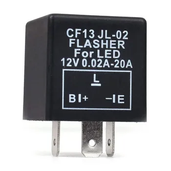 Automobilių 3-pin CF-13 Elektroninių LED 12V Flasher Relay Nustatyti Posūkio Signalo Indikatorių