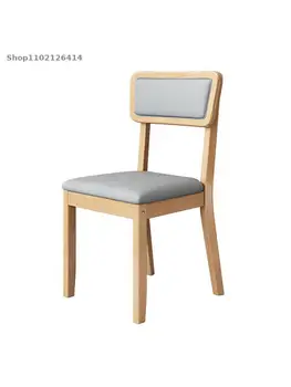 Visi medžio masyvo valgomojo kėdės, modernaus minimalistinio namo technologijos audinys minkštas kėdės šviesos prabangus minkštas wrap kėdės restoranas ju