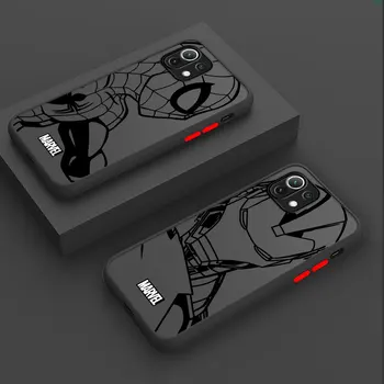 Marvel Spiderman Telefoną Atveju Xiaomi Mi-10 Pastaba Lite 12T 12X Pro 10T 13 Ultra 11 Lite 11T 9T 12 13 Pro 12T Matinis Dangtelis Funda
