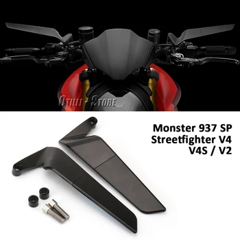 Motociklo Streetfighter V4 S V4S V2 galinio vaizdo Veidrodis 360° Reguliuojamas Galinio vaizdo Veidrodžiai Ducati Monster 937 SP 2021 2022 2023