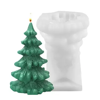 Kalėdų Eglučių Žvakės Silikono Formos 