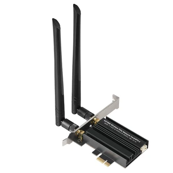 AX3000 Gigabit -Band WiFi6E Tinklo plokštė MT7921 PCIE Tinklo plokštė Darbalaukio WIFI Imtuvas Bluetooth5.2 Belaidžiai