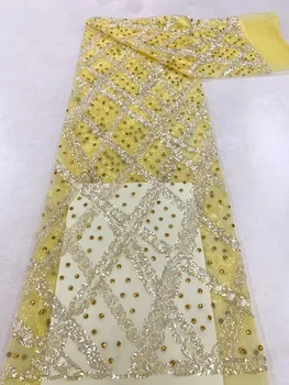 Nuotakos Baltos Puošnios Nėrinių Audinio Prabangus Rankų Darbo Krištolo Karoliukai Vestuvių Suknelės 2023 Aukštos Kokybės Prancūzų Tiulio Tinklelio, China