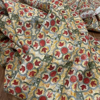 Aukštos kokybės ramės (kiniškosios dilgėlės) telas Klevo lapas, modelį, skaitmeninis spausdinimas tissu Suknelė chalatas, kelnės, marškinėliai, drabužių audinio