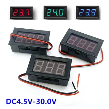 Digital Voltmeter DC 4.5 V iki 30 V Digital Voltmeter Įtampos Skydelis Metrų Raudona/Mėlyna/Žalia 6 V 12V Electromobile Motociklai Automobilis