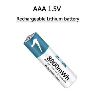 AAA Baterijos 1,5 V Polimerų Įkraunamą Ličio-jonų Baterija 8800mWh AAA tipo Baterijos nuotolinio valdymo pelės mažas ventiliatoriaus Elektros žaislas
