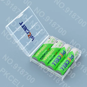 4Pcs PKCell 1.2 V AA 2200mAh Akumuliatorius NIMH AA Žemas Savęs išleidimo Baterija LSD įkrauta iš anksto Baterijos vaizdo Kamera Žaislai
