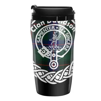 Naujas Klanas Davidson pavardė pavardė languotas crest ženklelis Kelionės Kavos Puodelis Coffe Puodelio Kavos Puodeliai Coffe Puodeliai
