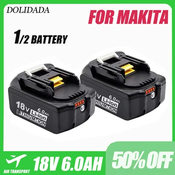 100% Originalus, Skirtas Makita 18V 6000mAh Įkrovimo Galia Įrankiai Baterija su LED Li-ion Pakeitimo LXT BL1860B BL1860 BL1850 BL